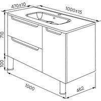  IDDIS Тумба с умывальником Edifice 100 EDI10WFi95K
