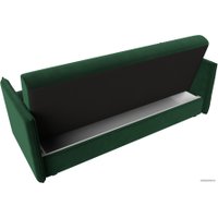 Диван Лига диванов Лига-018 117842 (велюр зеленый/подушки коричневый)