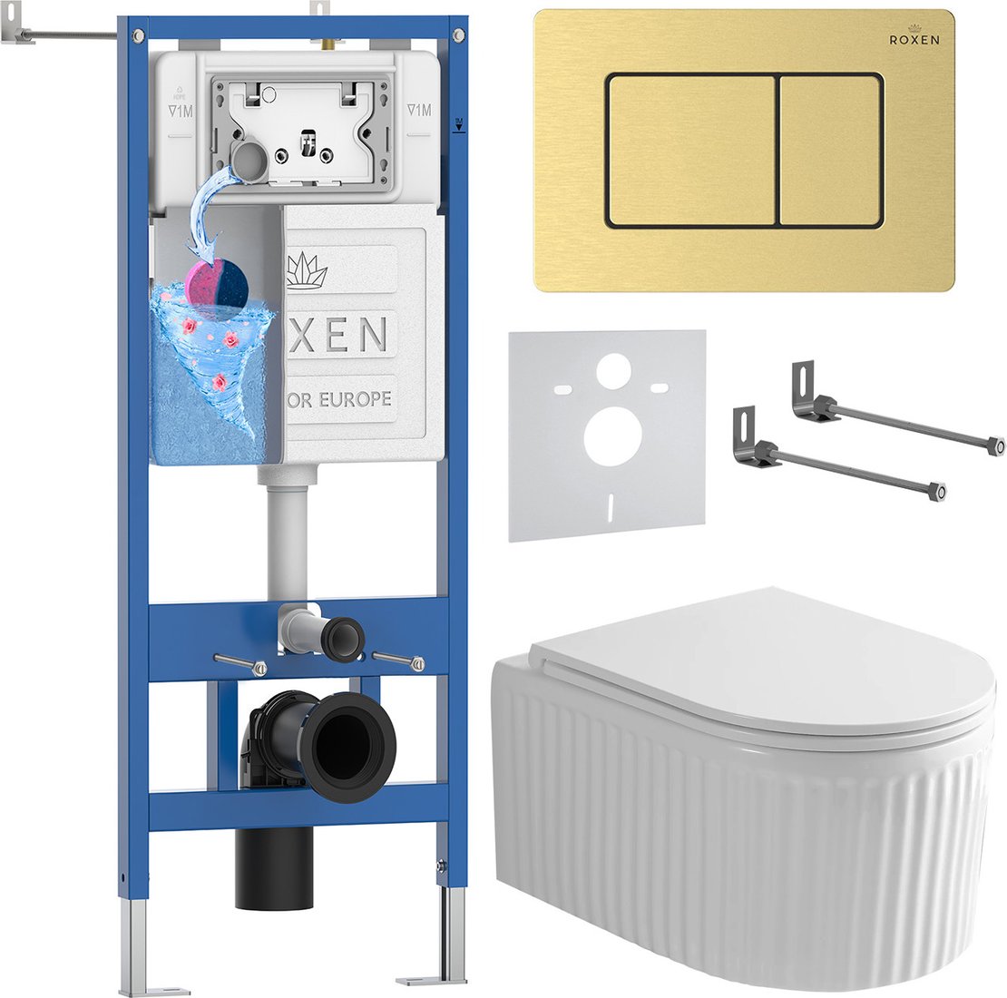 

Унитаз подвесной Roxen StounFix Dual Fresh 968299