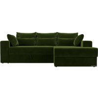 Угловой диван Mebelico Майами 15 114901 (правый, микровельвет, зеленый)