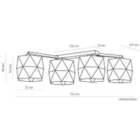 Припотолочная люстра TK Lighting Siro White 3249