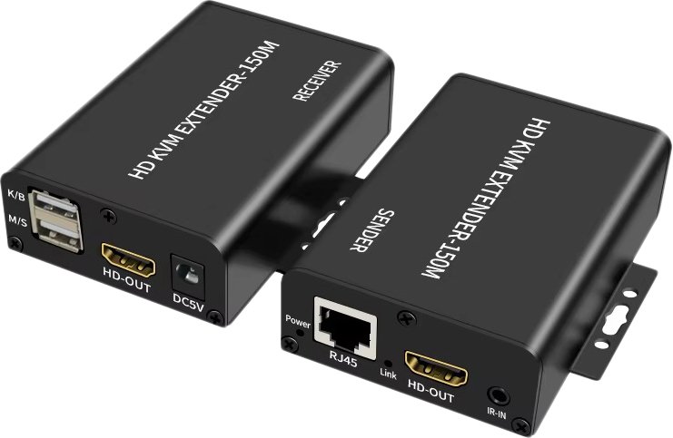 

Удлинитель USBTOP HDMI USB по витой паре RJ45 UTP (LAN) до 150 метров, FullHD 1080p (1 приемник, 1 передатчик)