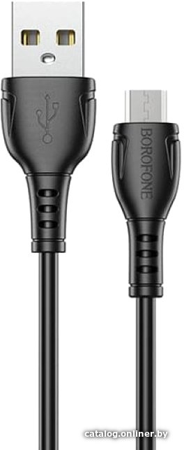 Кабель Borofone BX51 USB type-A - microUSB (1 м, черный)