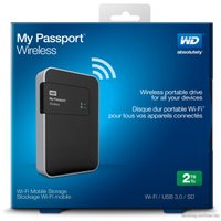 Внешний накопитель WD My Passport Wireless 2TB (WDBDAF0020BBK)
