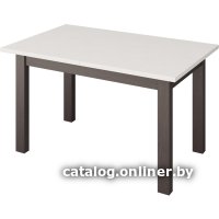 Кухонный стол Senira Кастусь 100-130x60 (белый/венге)