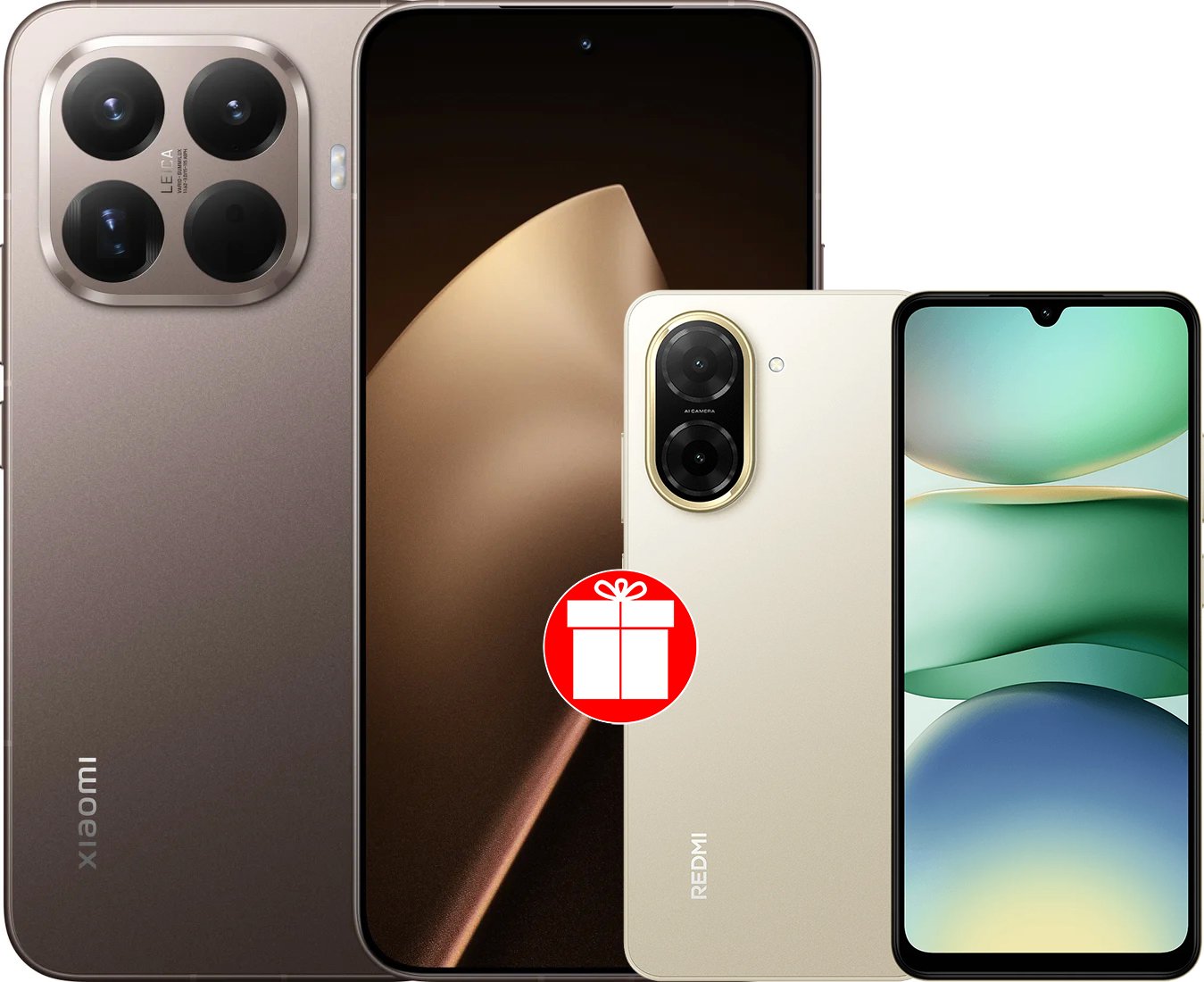 

Телефон Xiaomi 15T Pro 12GB/512GB международная версия (золотистый мокко) + Xiaomi Redmi A5 4GB/128GB (песочное золото) по акции