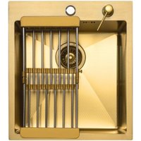 Кухонная мойка Diamond 450*500, коландер, дозатор GOLD DECOR