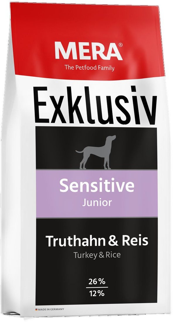 

Сухой корм для собак Mera Sensitive Junior для щенков крупных пород 72455 (15 кг)