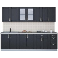 Готовая кухня Интерлиния Мила Крафт 2.6Б (дуб английский)