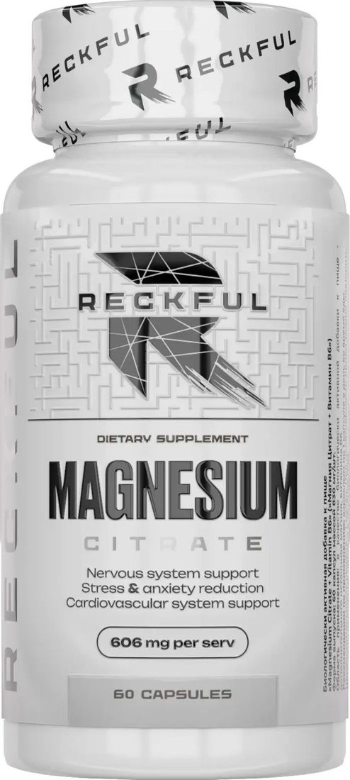 БАД Reckful Magnesium Citrate (60 капсул)