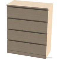 Комод Mio Tesoro Варма 4 (шпон дуб, беленый)