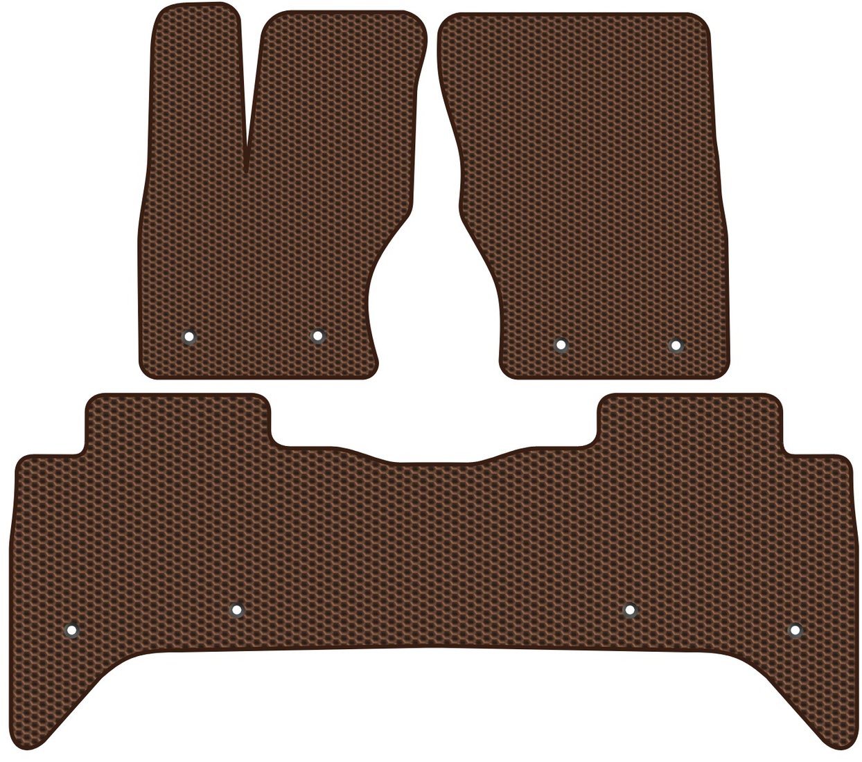 

Комплект ковриков для авто Alicosta Land Rover Range Rover IV (suv, гибрид / L405) 2017 - 2022 (коричневый, сота)