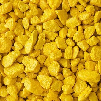 Щебень декоративный РуБелЭко Мраморный 5-10мм (20кг, желтый)