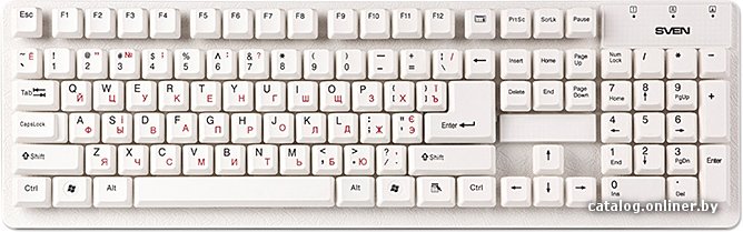 Клавиатура SVEN Standard 301 USB (белый)