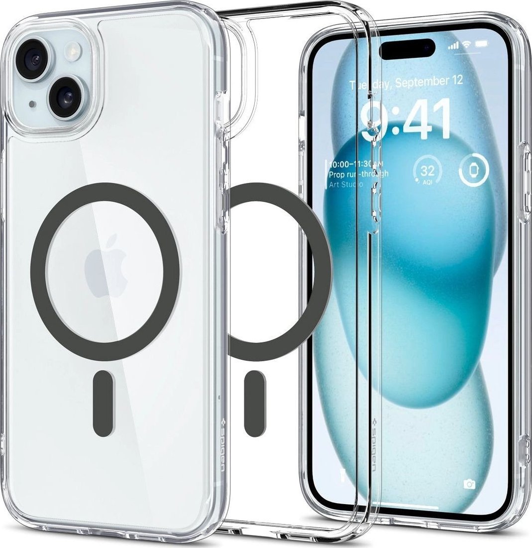 

Чехол для телефона Spigen Ultra Hybrid (MagFit) для iPhone 15 ACS06804 (серый)