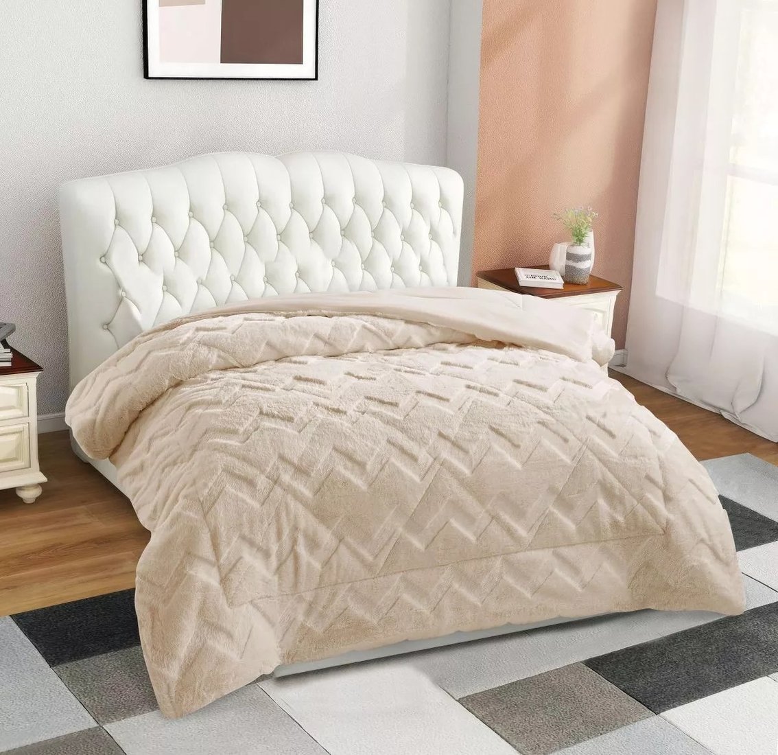 

Плед Arya Dahlia Zigzag 8680943250339 (200x220, бежевый)