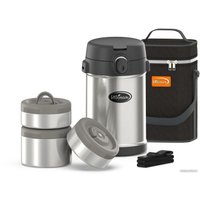 Термос для еды БИОСТАЛЬ NR-2100P 2.1л (серебристый)