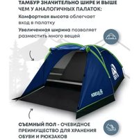 Треккинговая палатка RSP Outdoors Krewl 4 (синий)
