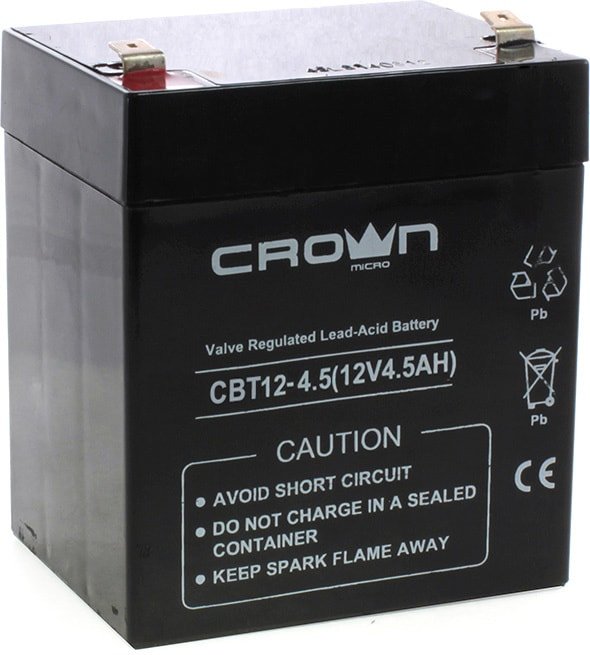 

Аккумулятор для ИБП CrownMicro CBT-12-4.5 (12В/4.5 А·ч)