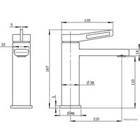 Смеситель Wellsee ONCE! and forever 182405000 (матовый белый)