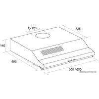 Кухонная вытяжка Pyramida WH 20-60 Ivory