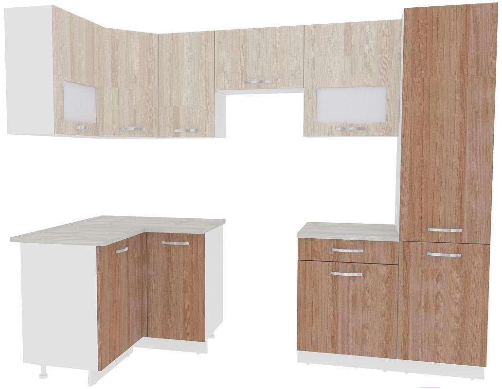 

Готовая кухня ВерсоМебель Эко-5 1.2x2.6 левая (ясень шимо светлый/ясень шимо темный)