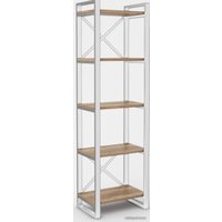 Стеллаж Hype Mebel Стандарт 50x200 (белый/дуб галифакс натуральный)