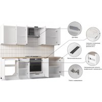 Готовая кухня Mio Tesoro Корнелия Ода-плюс 2.4 (белый/дуб бунратти)