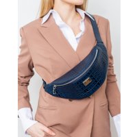 Сумка на пояс Franchesco Mariscotti 1-4618к (крокодил, океан)