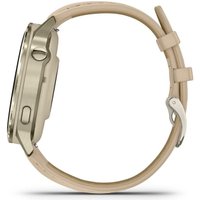 Умные часы Garmin Venu 4 41 мм (золотистый/песочный кожаный)
