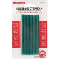 Клеевые стержни Rexant 09-1018 (6 шт, зеленый)