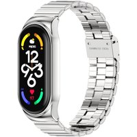 Браслет Mijobs блочный для Xiaomi Smart Band 7 (серебристый)