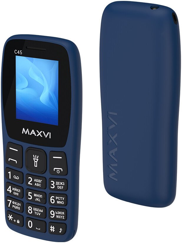 Кнопочный телефон Maxvi C45 (синий)