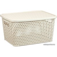 Ящик для хранения Idea Ротанг (белый)