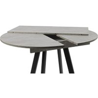 Кухонный стол ВВР Элип (камень светлый/черный профиль, ЛДСП)