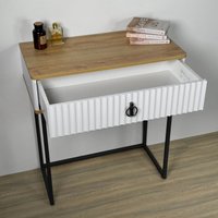 Туалетный столик без зеркала Shtabe Royal 5115 эко (дуб кантри/черный/р.черная)