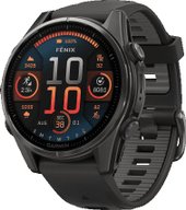 Fenix 8 Sapphire 43мм (титановый угольно-черный DLC, пепельно-серый ремешок)