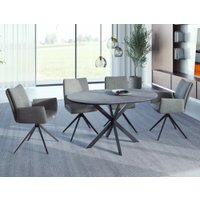 Кухонный стол Signal Gaston ceramic 100-135/100 (серый/черный)