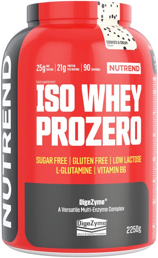 Протеин сывороточный (изолят) Nutrend Iso Whey Prozero (2250г, печенье/крем)