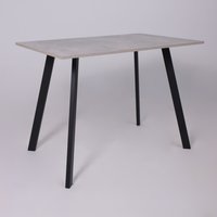 Кухонный стол ЭлиГард Solo 102x67 (бетон/черный)
