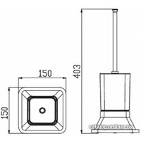 Ершик для унитаза Kaiser Moderne KH-1036