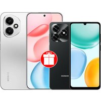 Телефон HONOR 400 12GB/256GB международная версия (серебристый) и смартфон HONOR X5c Plus 4GB/128GB по акции