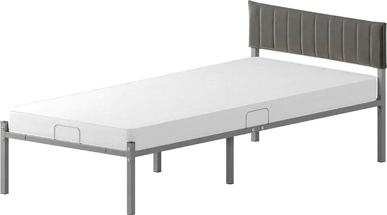 

Кровать Домаклево Лофт Компакт 80x190 (серый/темно-серый велюровый чехол)