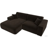 Угловой диван Лига диванов Лига-036 Классик левый 121366L (микровельвет коричневый)