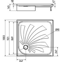 Душевой уголок Alex Baitler AB14100B1 + поддон AB10017H-2