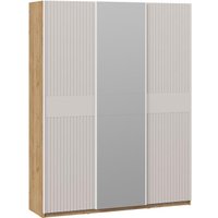 Шкаф-купе Трия Оскар Хилтон Т2 1800 271097 (ручка белая/дуб крафт золотой/кашемир сатин)