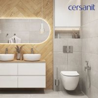 Унитаз подвесной Cersanit Brasko Slim 64824 + Aqua Prime М 50 68179 с кнопкой Corner 64077 (кнопка белый)