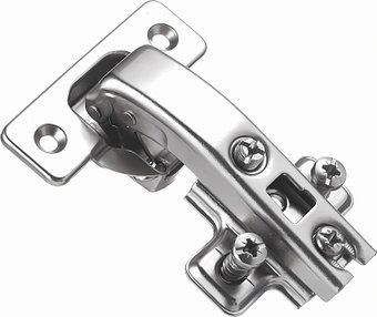 Мебельная петля GTV накладная GTV +90 градусов без пружины с ответной планкой H-2 45 мм с еврошурупом