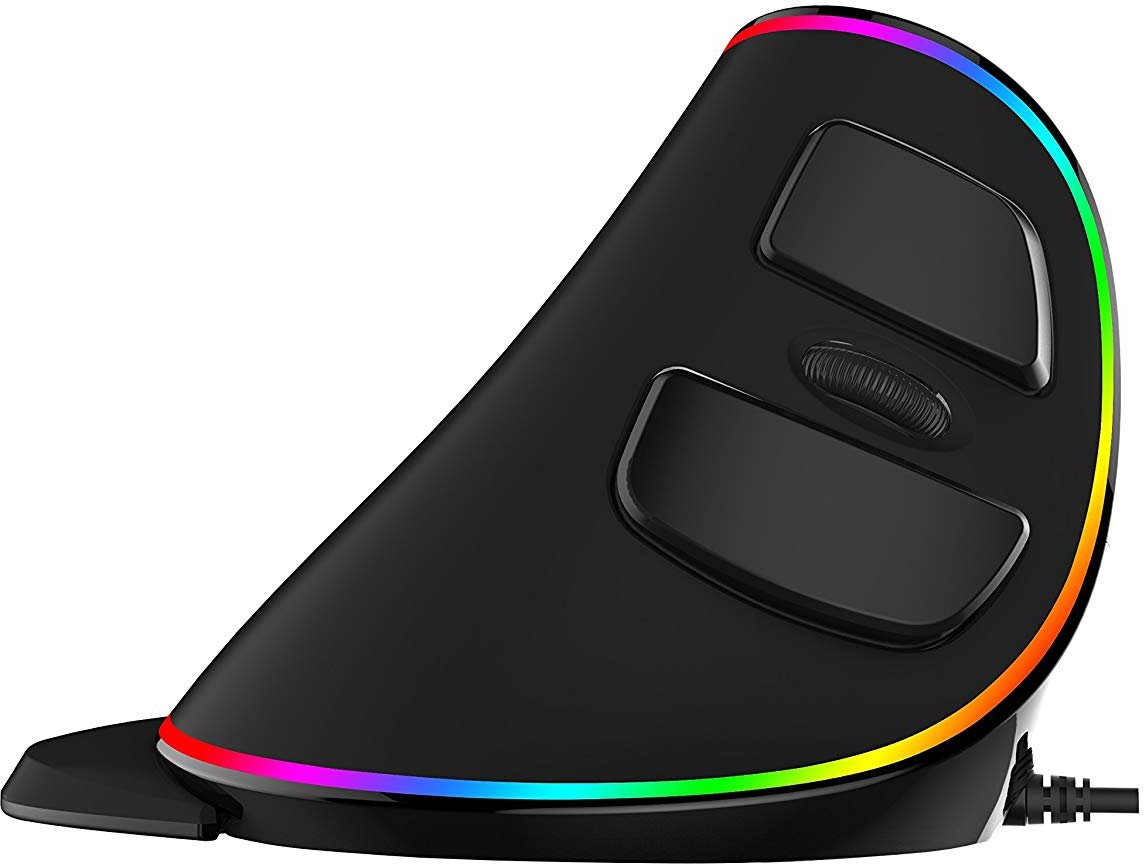 

Вертикальная мышь Delux M618 Plus RGB