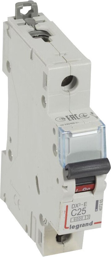 

Выключатель автоматический Legrand DX3-E C 25A 1P 6kA 1M 407265